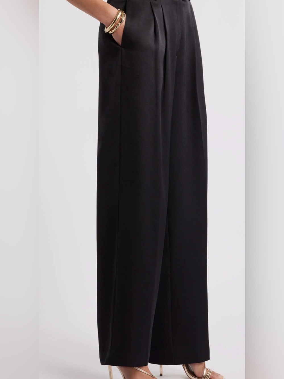 EUC Allen Schwartz satiny pants sz 6 black